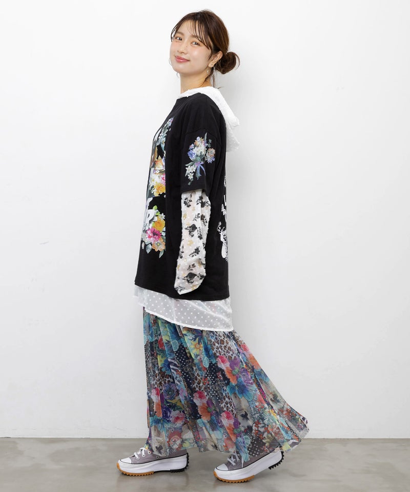 お花＆サングラスシーズーTシャツ-4