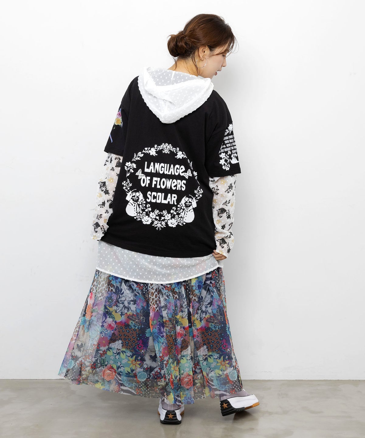 お花＆サングラスシーズーTシャツ-5