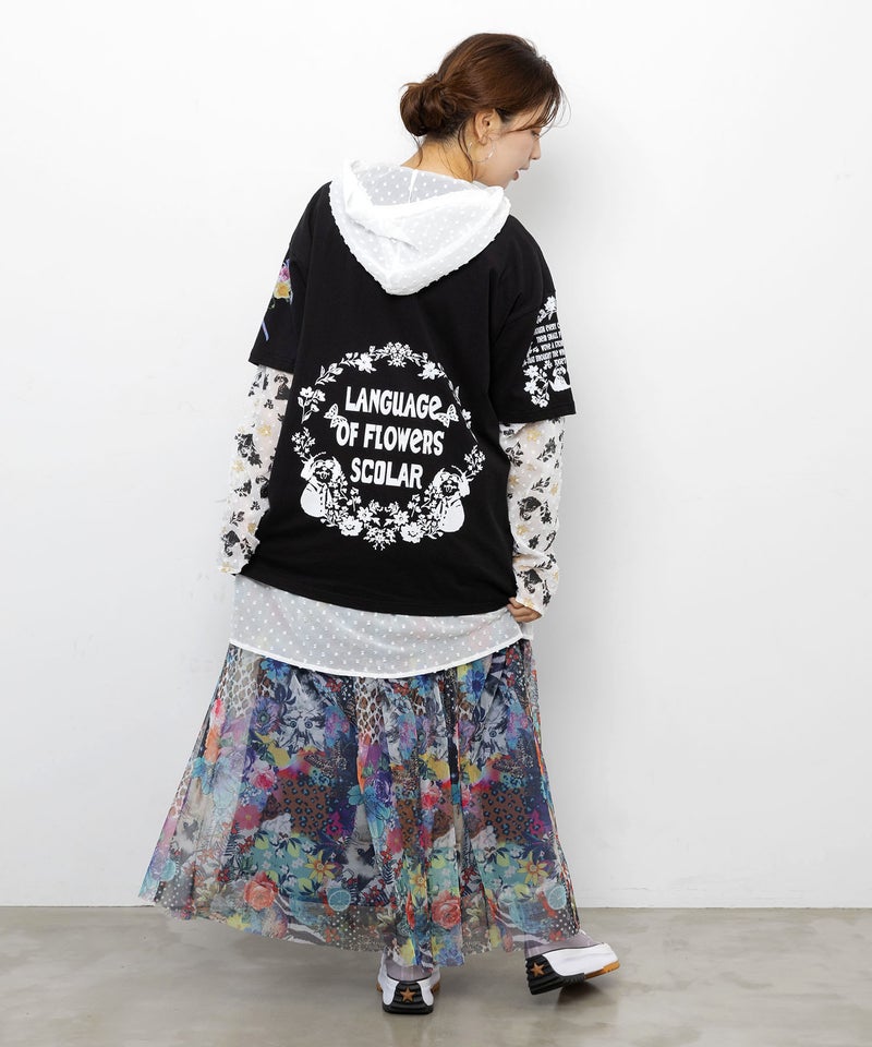 お花＆サングラスシーズーTシャツ-5