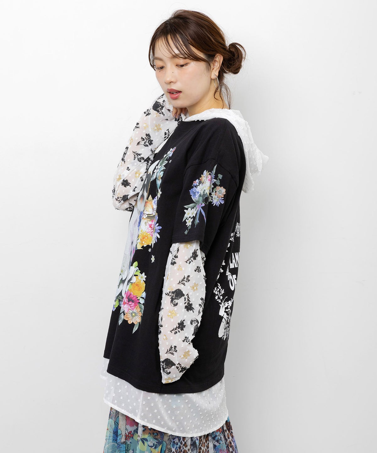 お花＆サングラスシーズーTシャツ-8