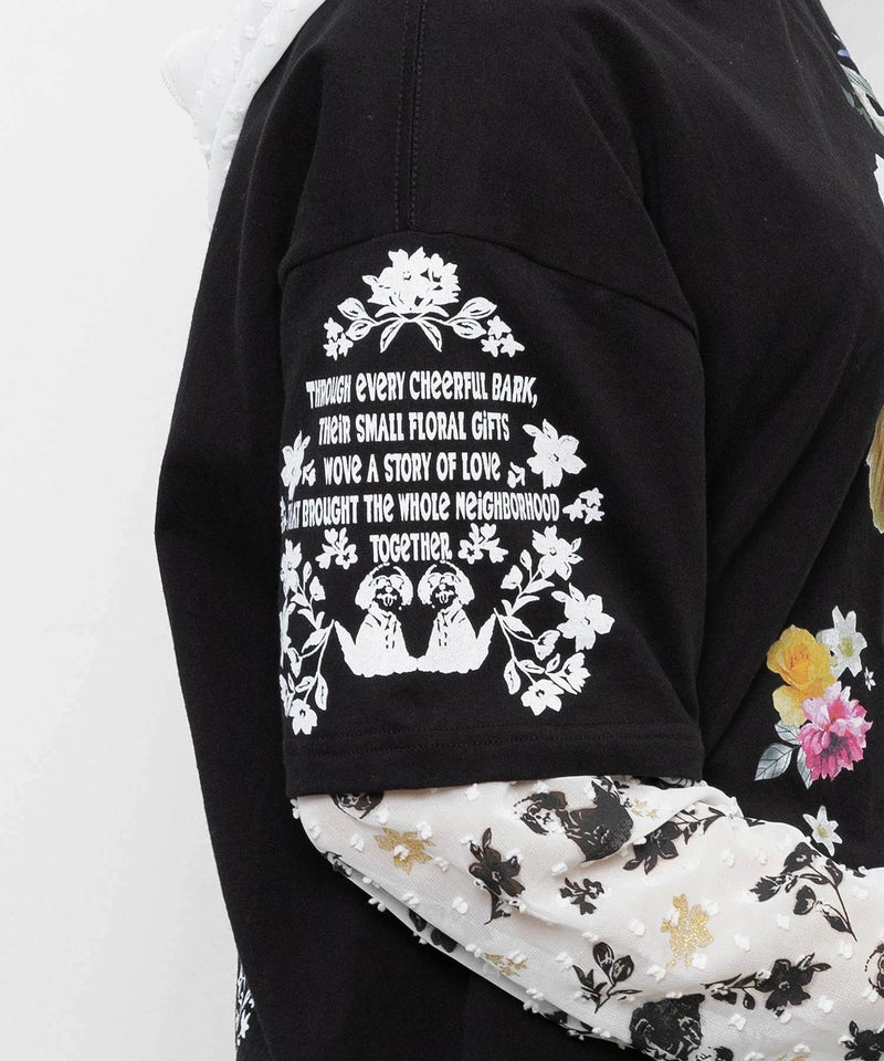 お花＆サングラスシーズーTシャツ-10