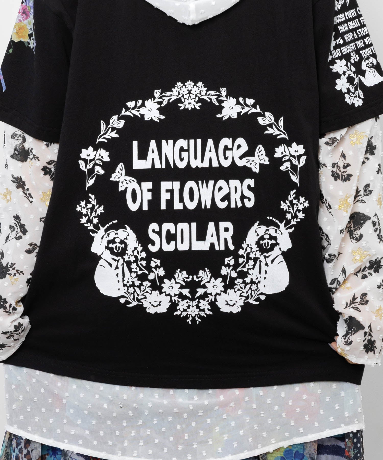 162754：【公式店限定】お花＆サングラスシーズーTシャツの通販-ScoLar
