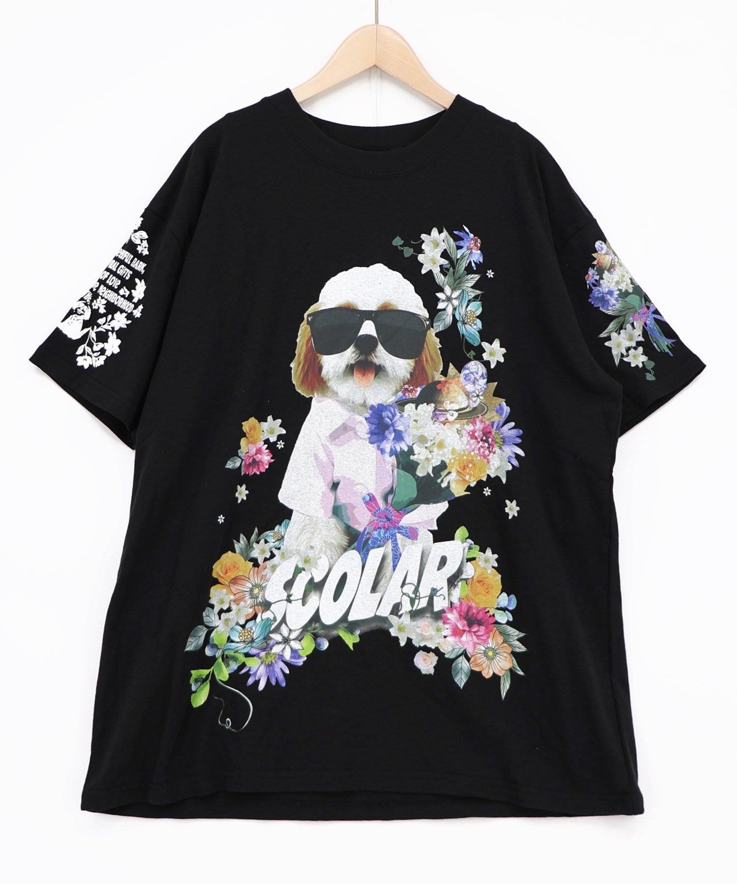 162754：【公式店限定】お花＆サングラスシーズーTシャツの通販-ScoLar