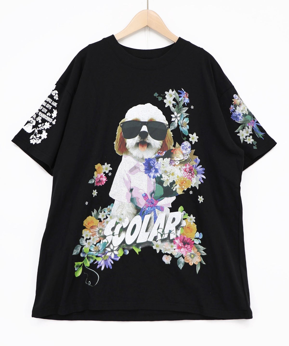 お花＆サングラスシーズーTシャツ-13