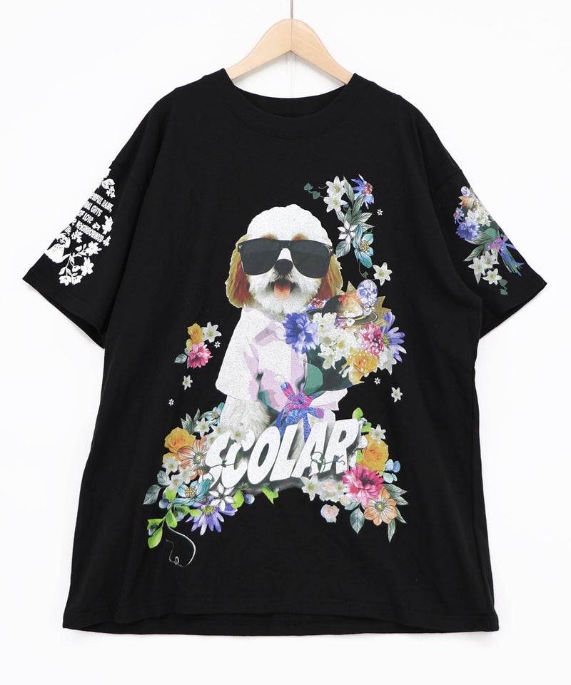 お花＆サングラスシーズーTシャツ-13
