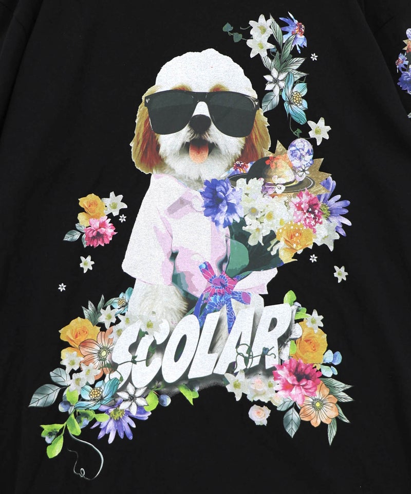 お花＆サングラスシーズーTシャツ-15