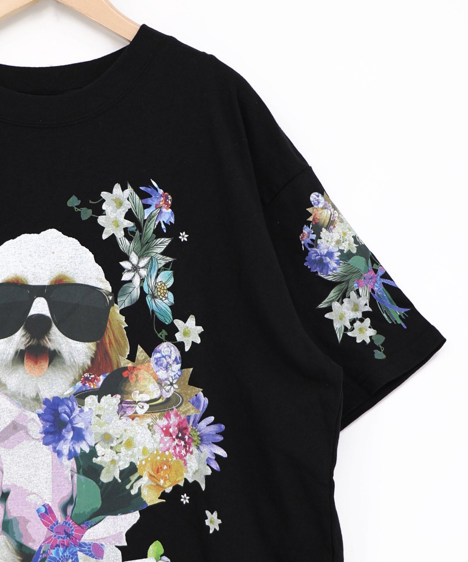 162754：【公式店限定】お花＆サングラスシーズーTシャツの通販-ScoLar