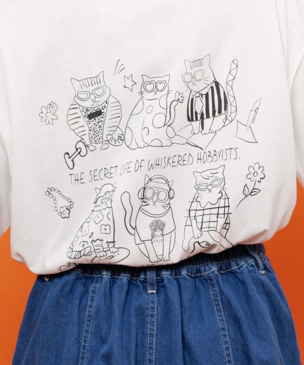 おしゃれネコ柄 接触冷感Tシャツ-6
