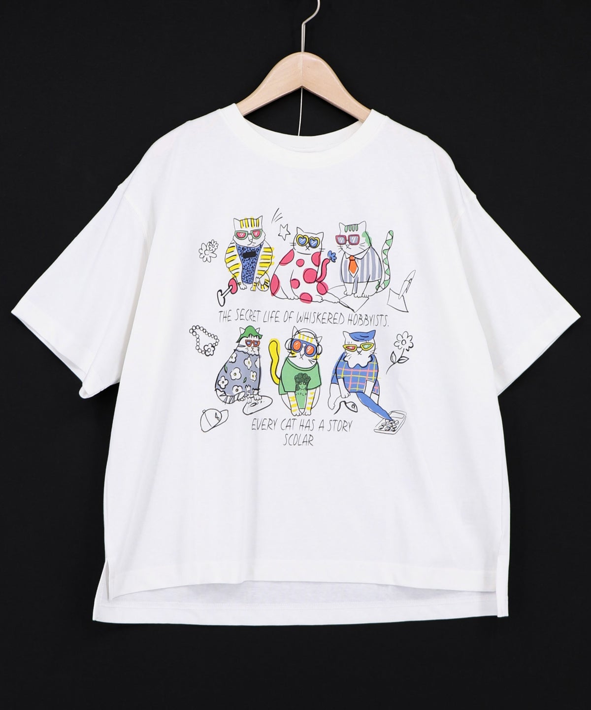 おしゃれネコ柄 接触冷感Tシャツ-9
