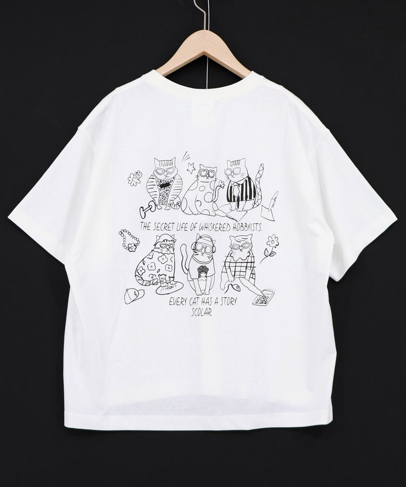 おしゃれネコ柄 接触冷感Tシャツ-10