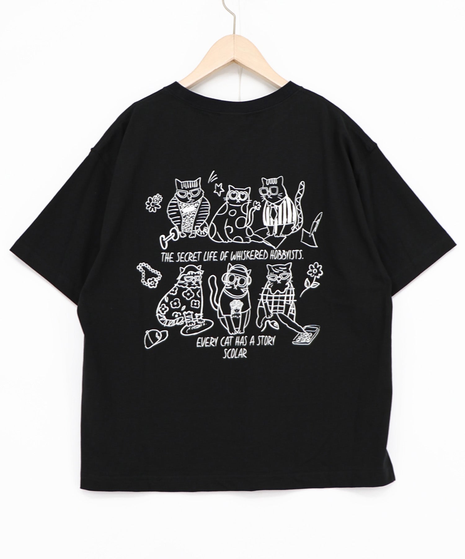 162750：おしゃれネコ柄 接触冷感Tシャツの通販-ScoLar