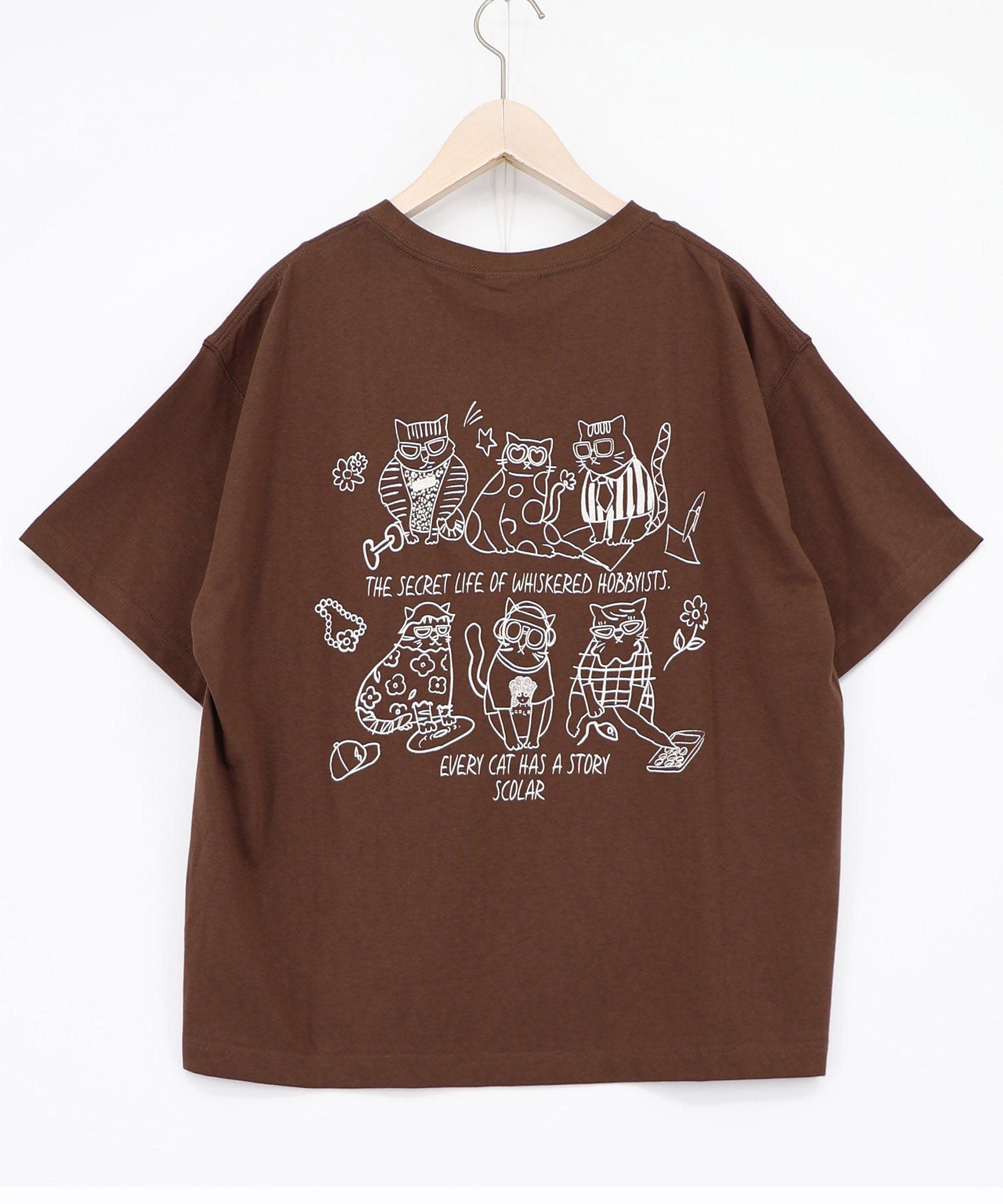 162750：おしゃれネコ柄 接触冷感Tシャツの通販-ScoLar