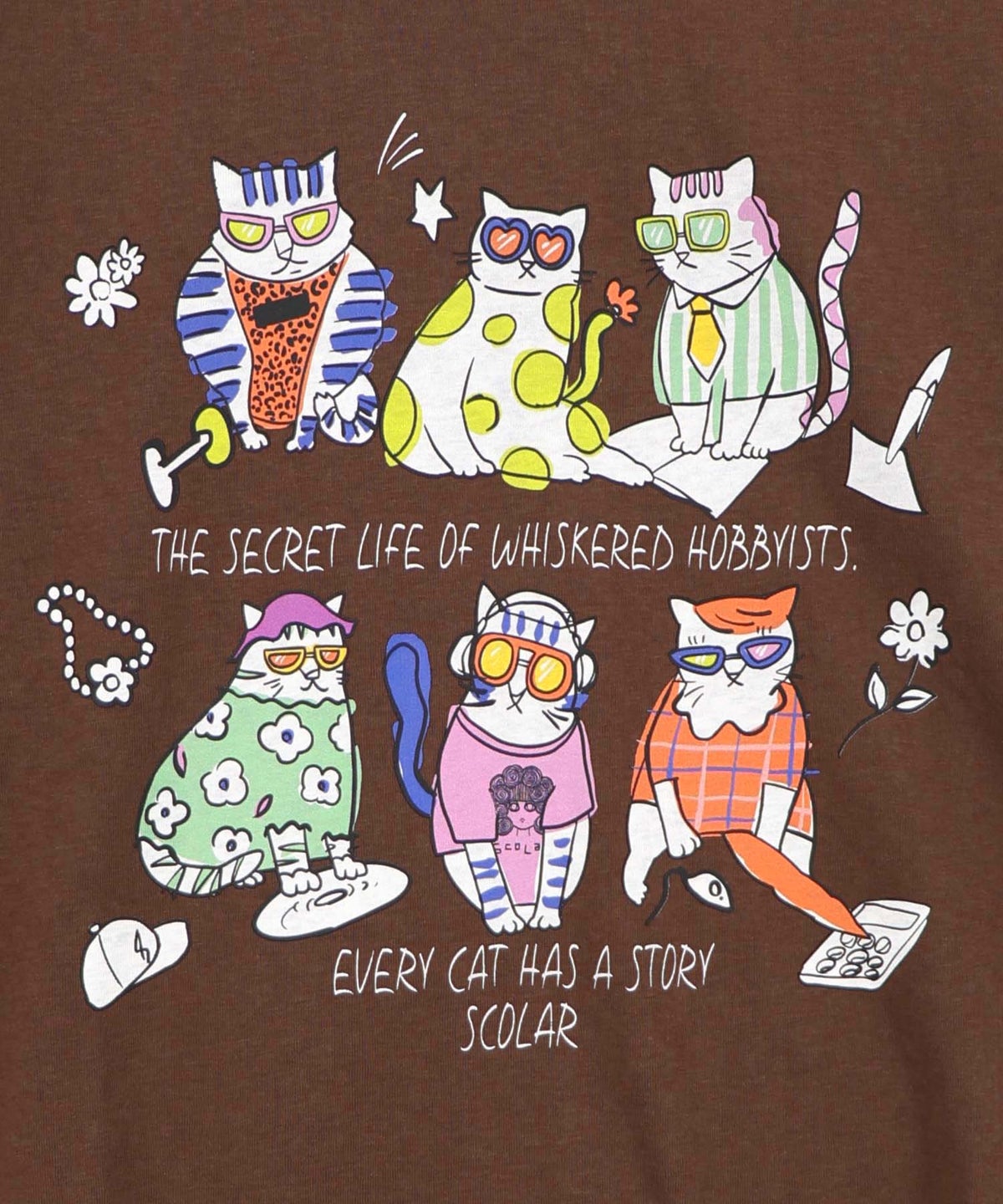 おしゃれネコ柄 接触冷感Tシャツ-17