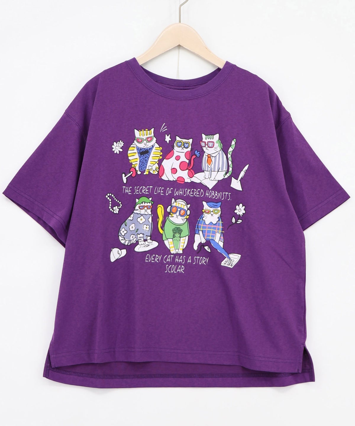 おしゃれネコ柄 接触冷感Tシャツ-18