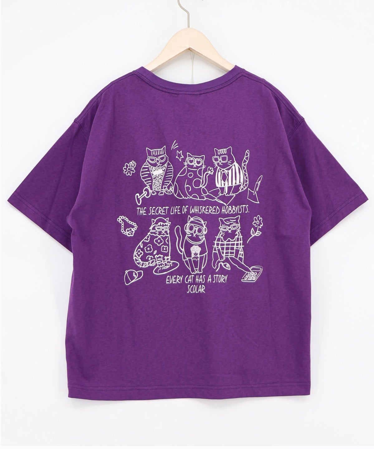 おしゃれネコ柄 接触冷感Tシャツ-19