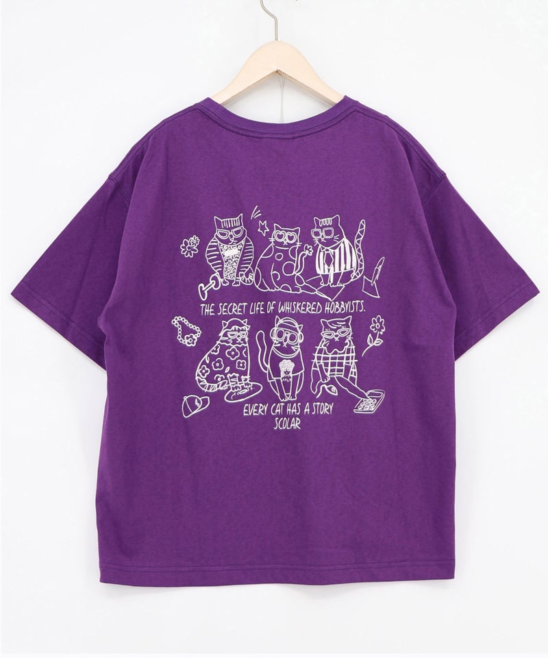 おしゃれネコ柄 接触冷感Tシャツ-19