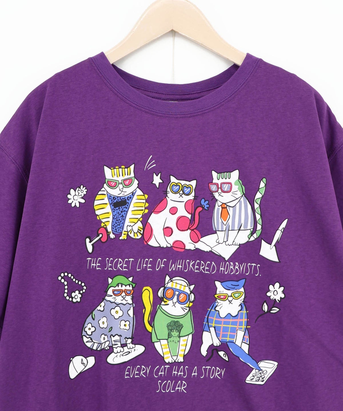 おしゃれネコ柄 接触冷感Tシャツ-21