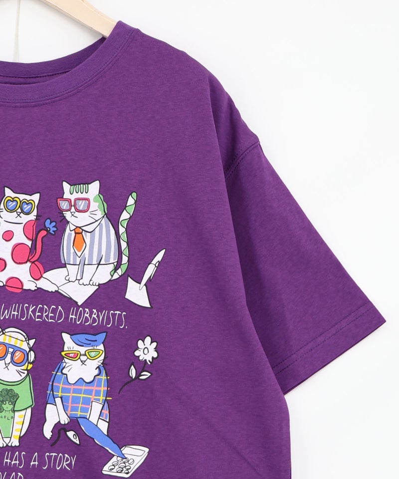 おしゃれネコ柄 接触冷感Tシャツ-22