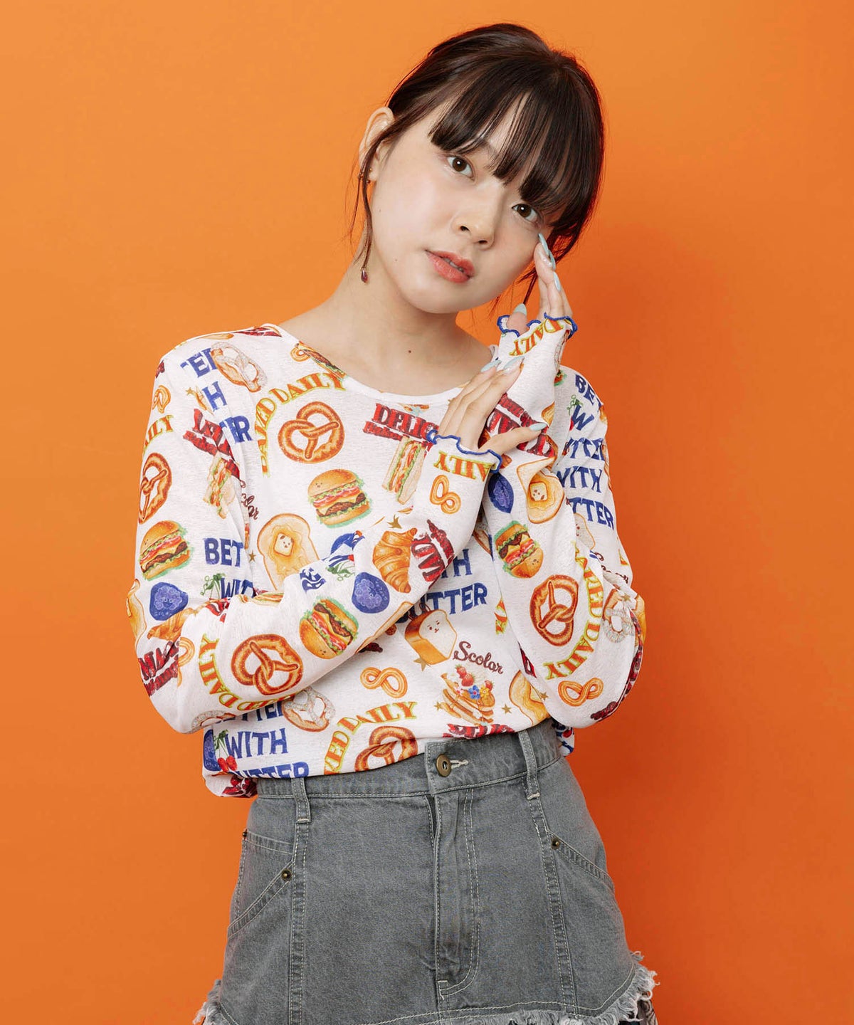 3柄展開 接触冷感ロングスリーブTシャツ-1
