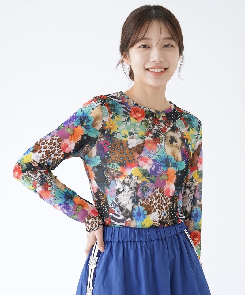 3柄展開 接触冷感ロングスリーブTシャツ-1