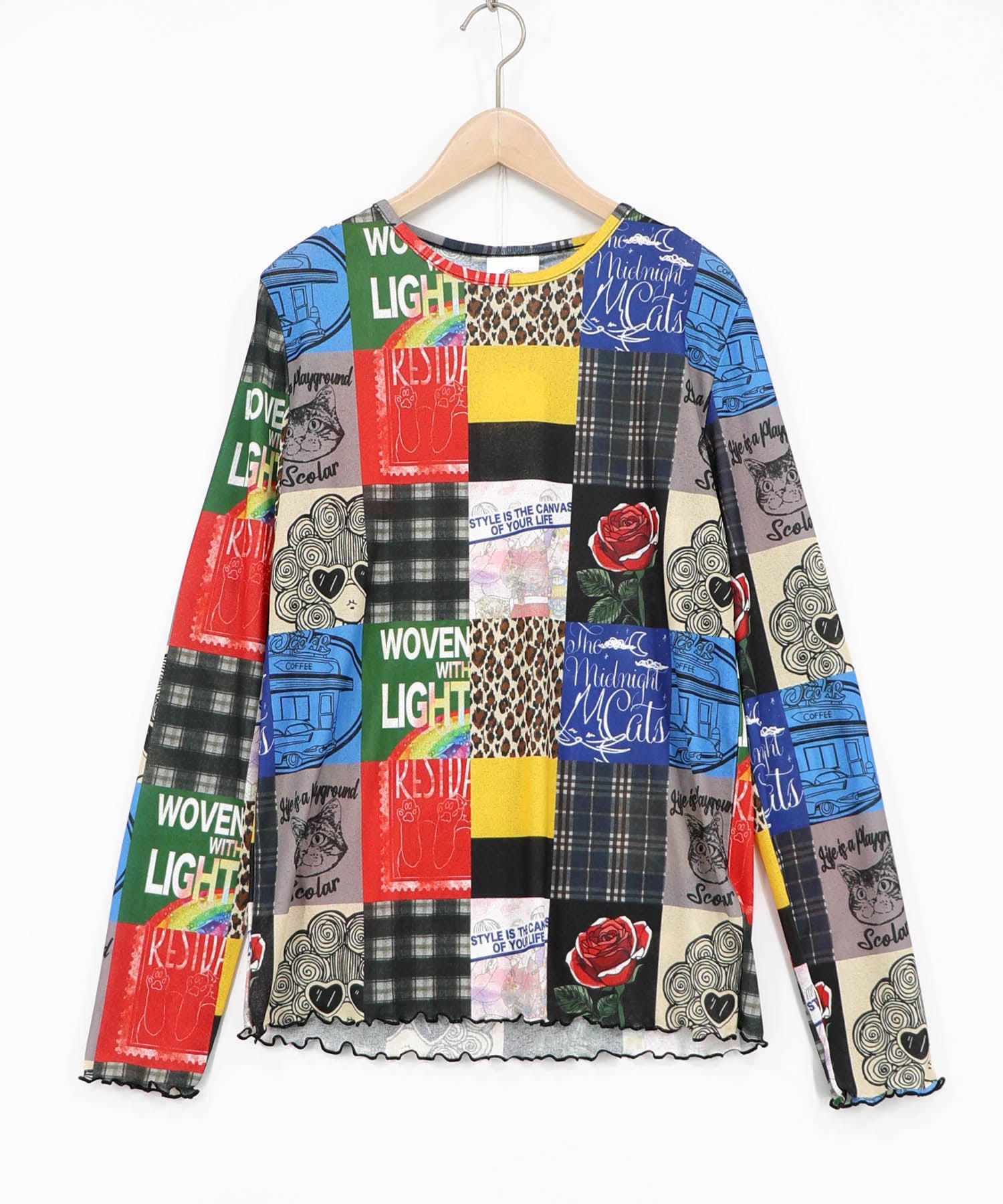 162745：3柄展開 接触冷感ロングスリーブTシャツの通販-ScoLar