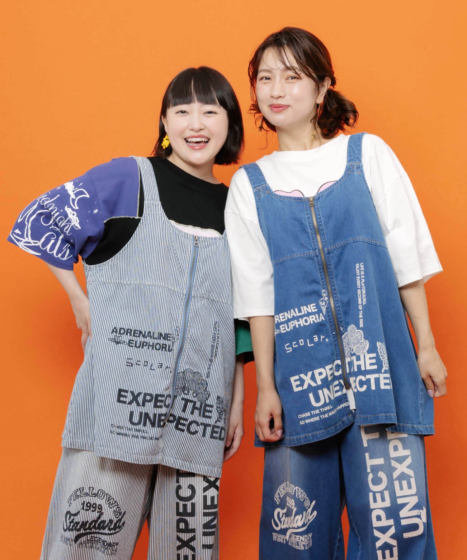 162744：ロゴ半ラバープリント デニムorヒッコリー2wayベストの通販-ScoLar