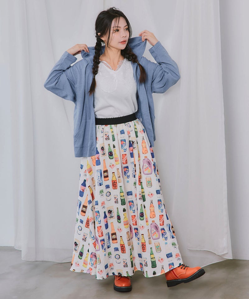 花蝶バックアップリケ ローズジャガードパーカー-3