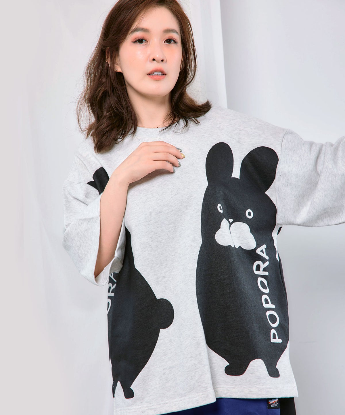 エンドレスポポラ柄Tシャツ-1