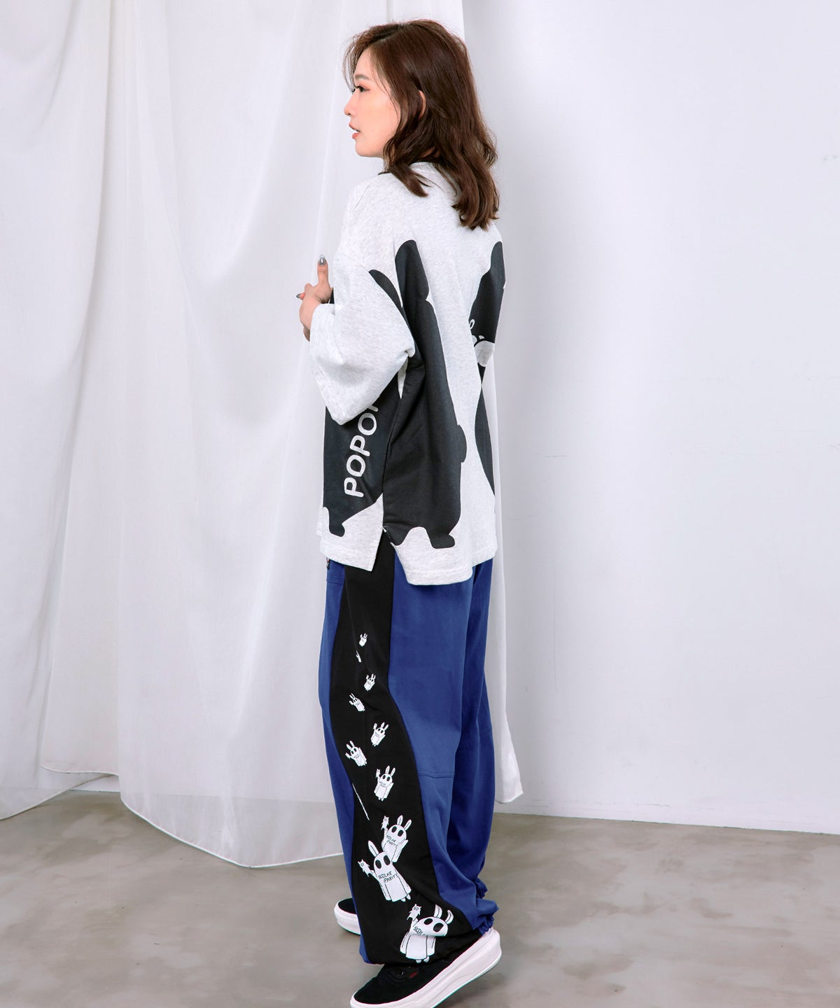 エンドレスポポラ柄Tシャツ-4