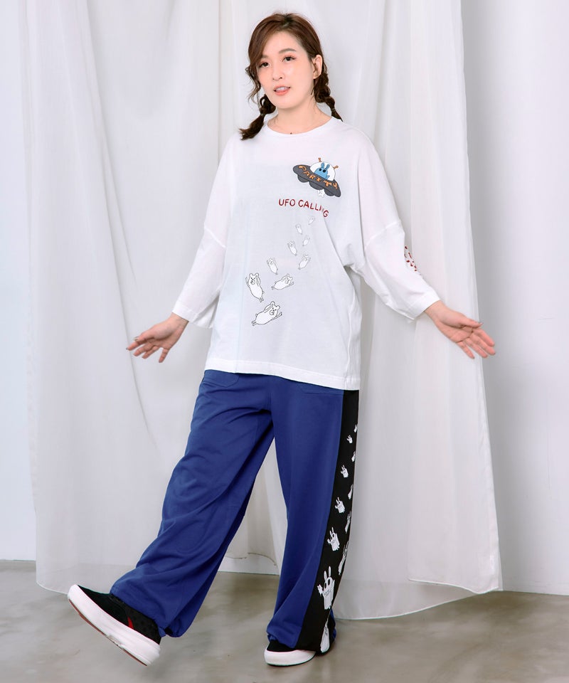 UFO離脱クマ柄Tシャツ-2