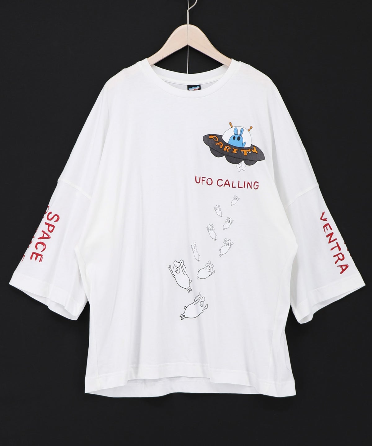 UFO離脱クマ柄Tシャツ-8