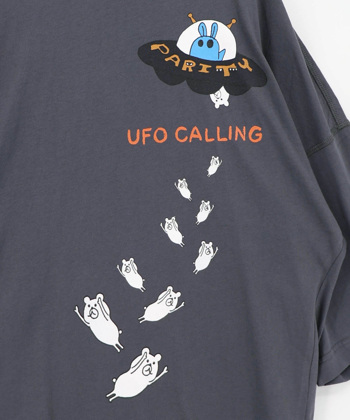 UFO離脱クマ柄Tシャツ-11