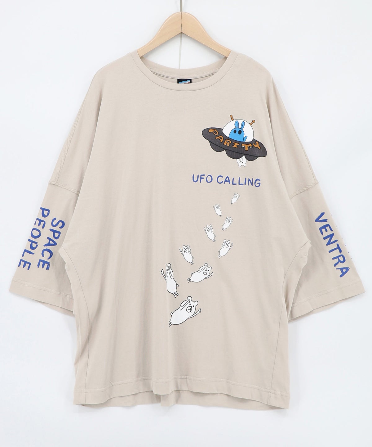UFO離脱クマ柄Tシャツ-12