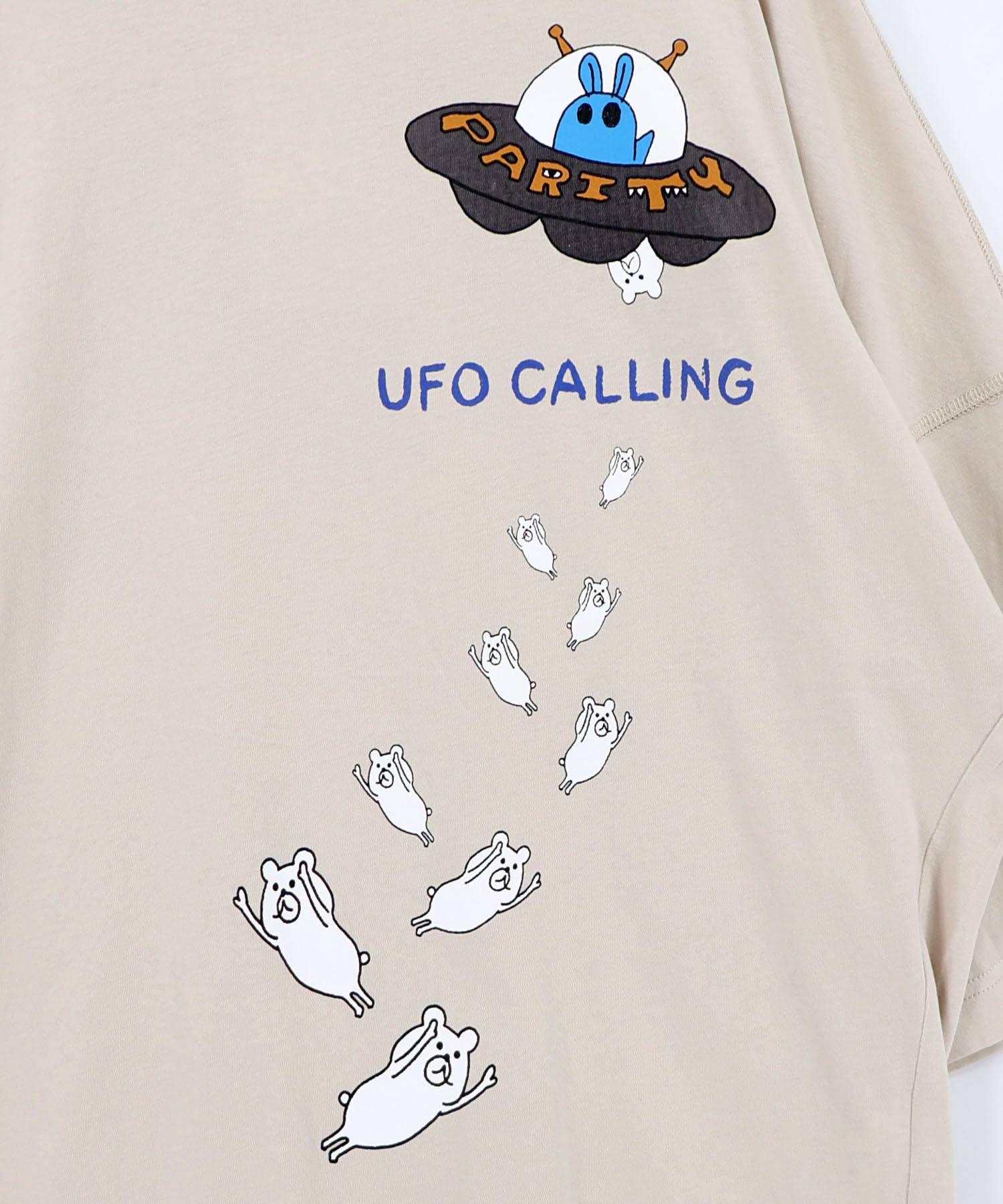 363106：UFO離脱クマ柄Tシャツの通販-ScoLar