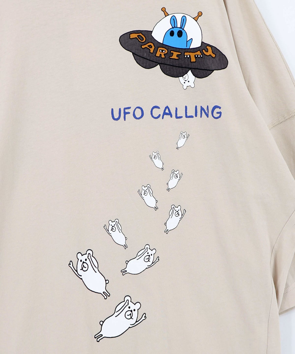 UFO離脱クマ柄Tシャツ-13