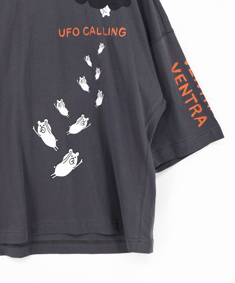 UFO離脱クマ柄Tシャツ-16