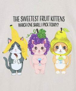 フルーツにゃんず柄 Tシャツ-9