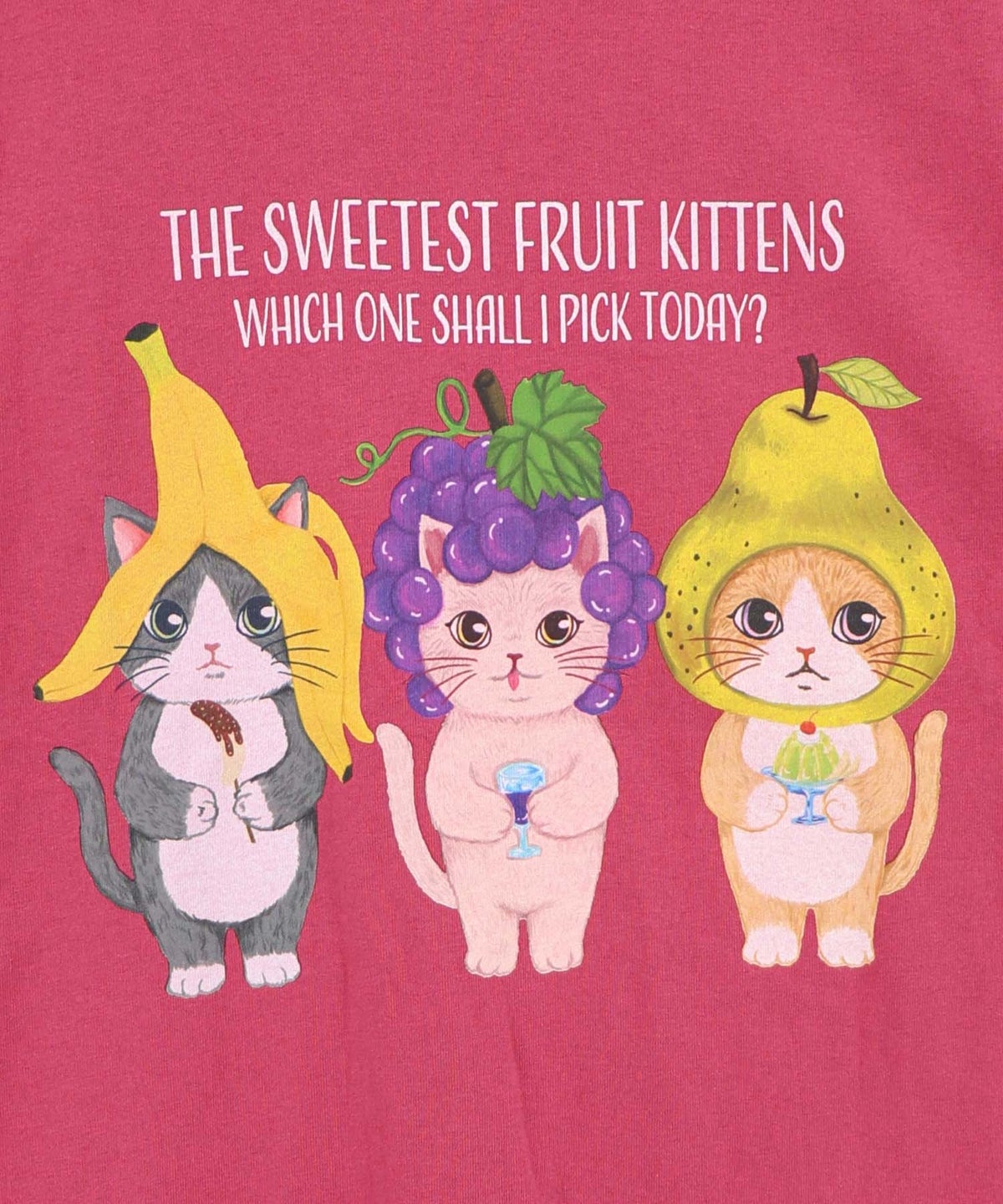 フルーツにゃんず柄 Tシャツ-13