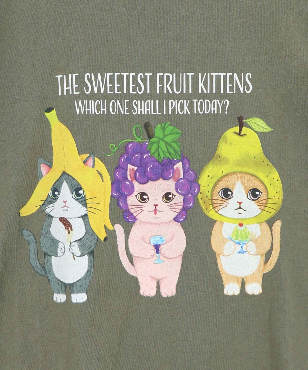 フルーツにゃんず柄 Tシャツ-15