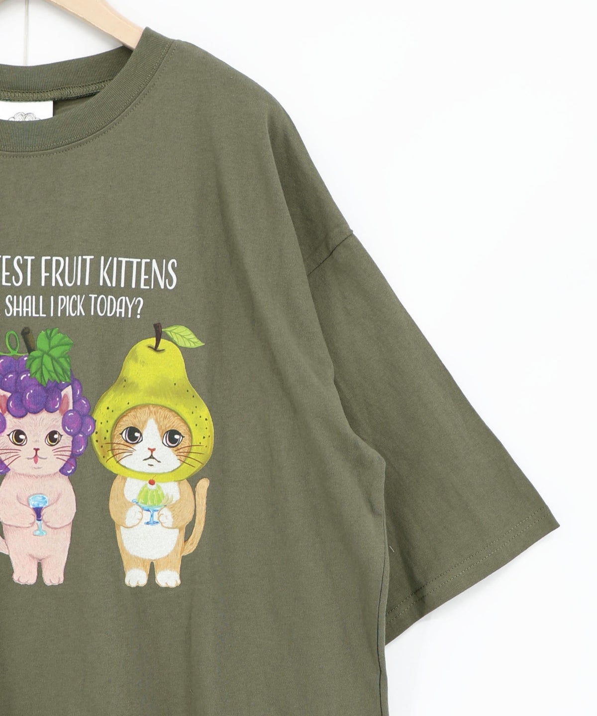 フルーツにゃんず柄 Tシャツ-17