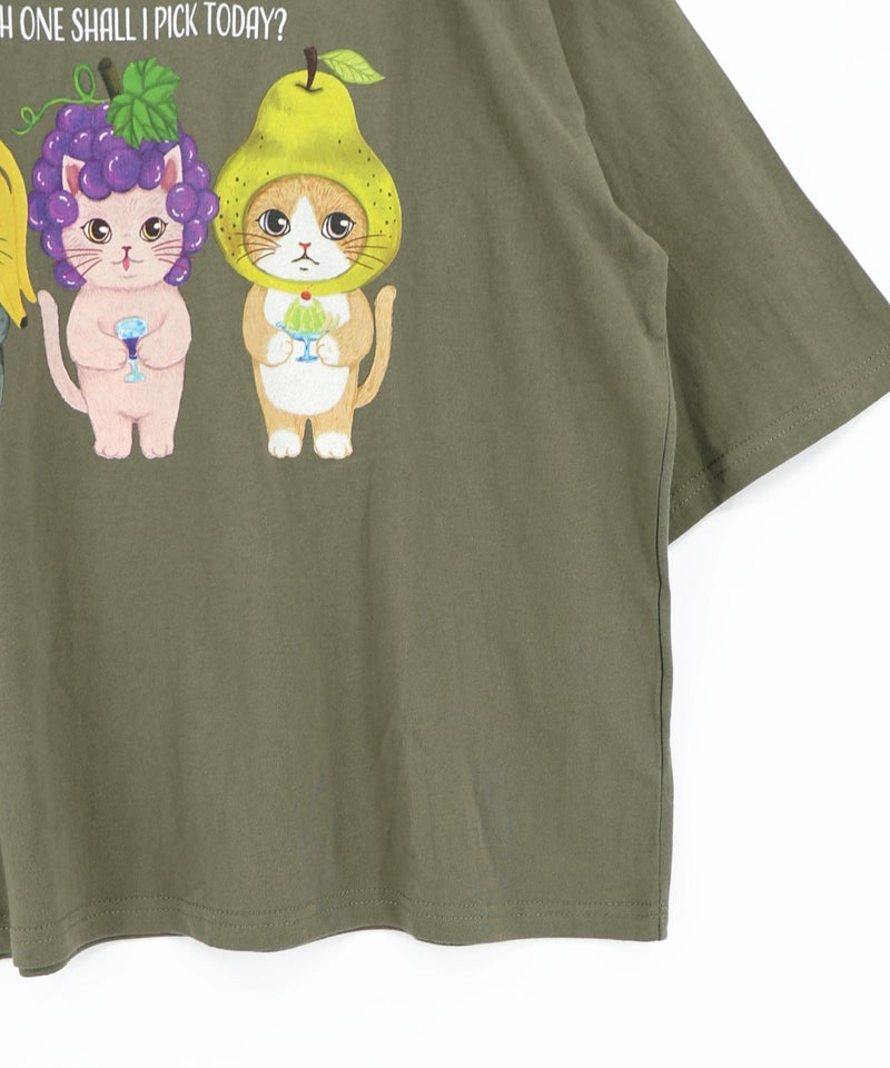 フルーツにゃんず柄 Tシャツ-18