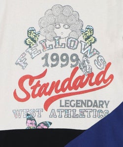 アメリカン風ロゴ 配色Tシャツワンピース-10