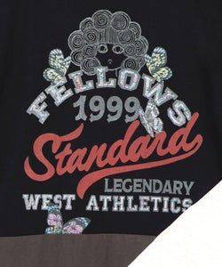 アメリカン風ロゴ 配色Tシャツワンピース-13
