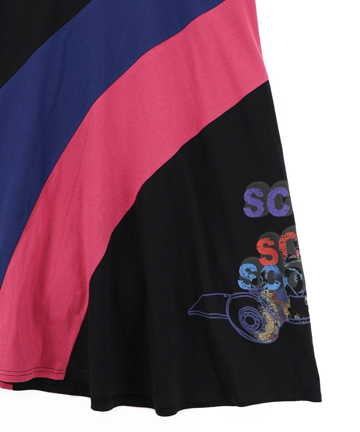 アメリカン風ロゴ 配色Tシャツワンピース-17
