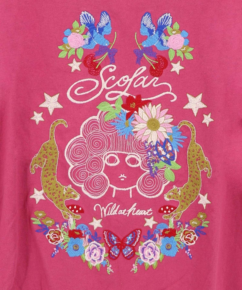 スカラー×ヒョウ 刺繍プルオーバー-11