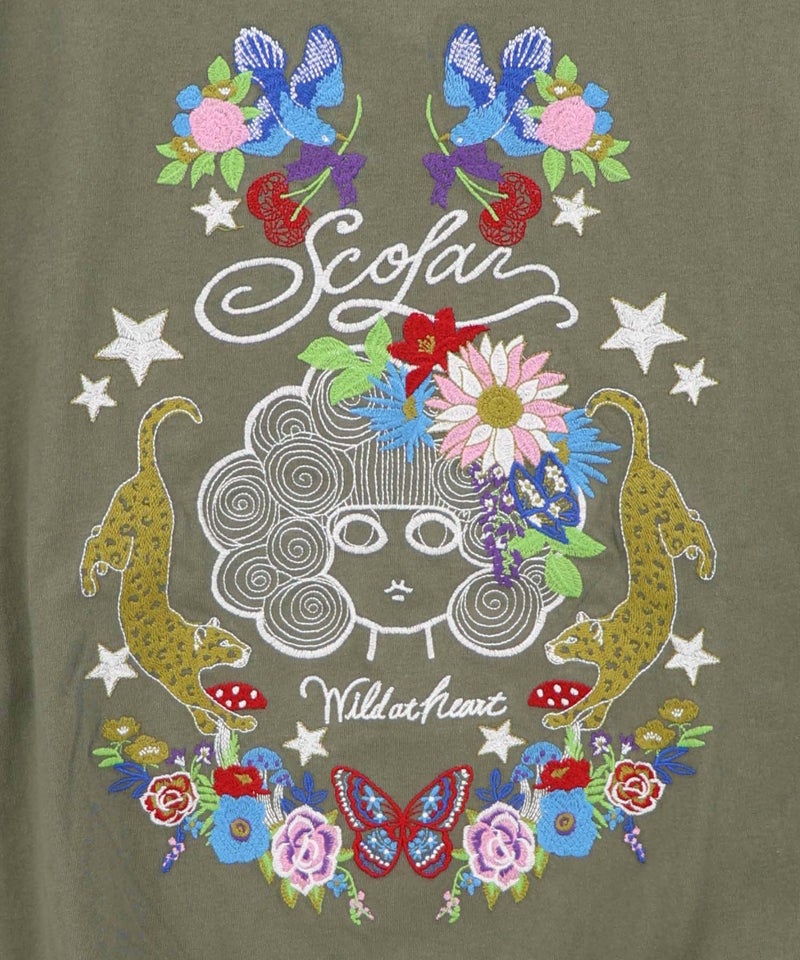 スカラー×ヒョウ 刺繍プルオーバー-13