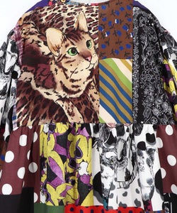 POPコラージュ総柄シャツワンピ-11