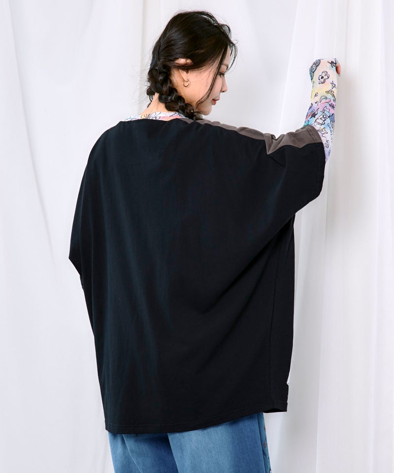 アップリケ×ワッペン コラージュ風チュニック-4