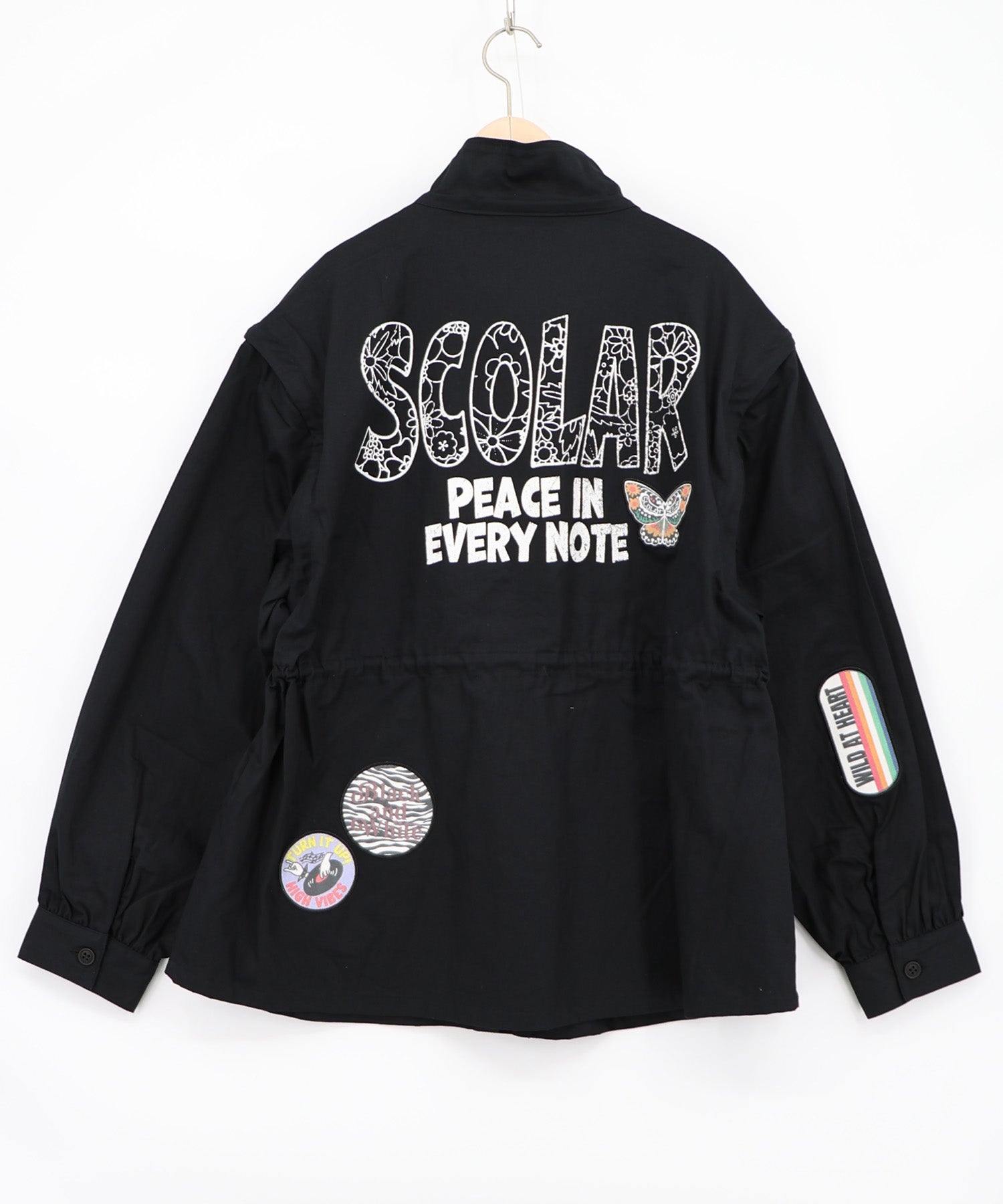 163617：ワッペン付き 袖取り外し2WAYジャケットの通販-ScoLar