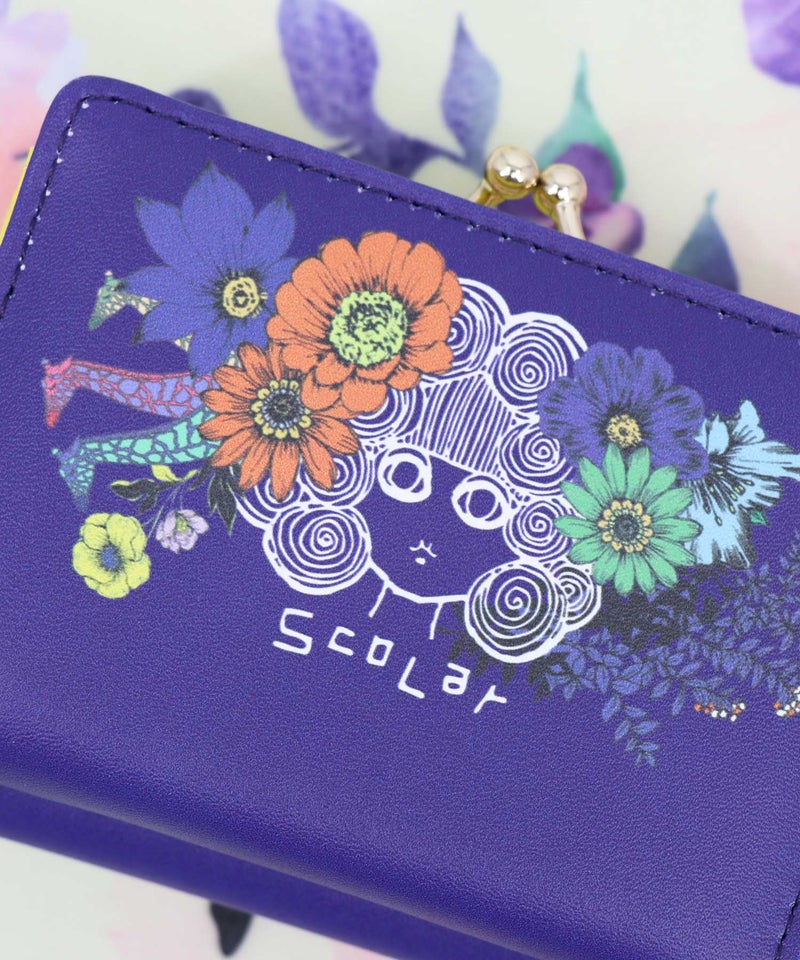 スカラーちゃん×フラワー柄　口金財布-3